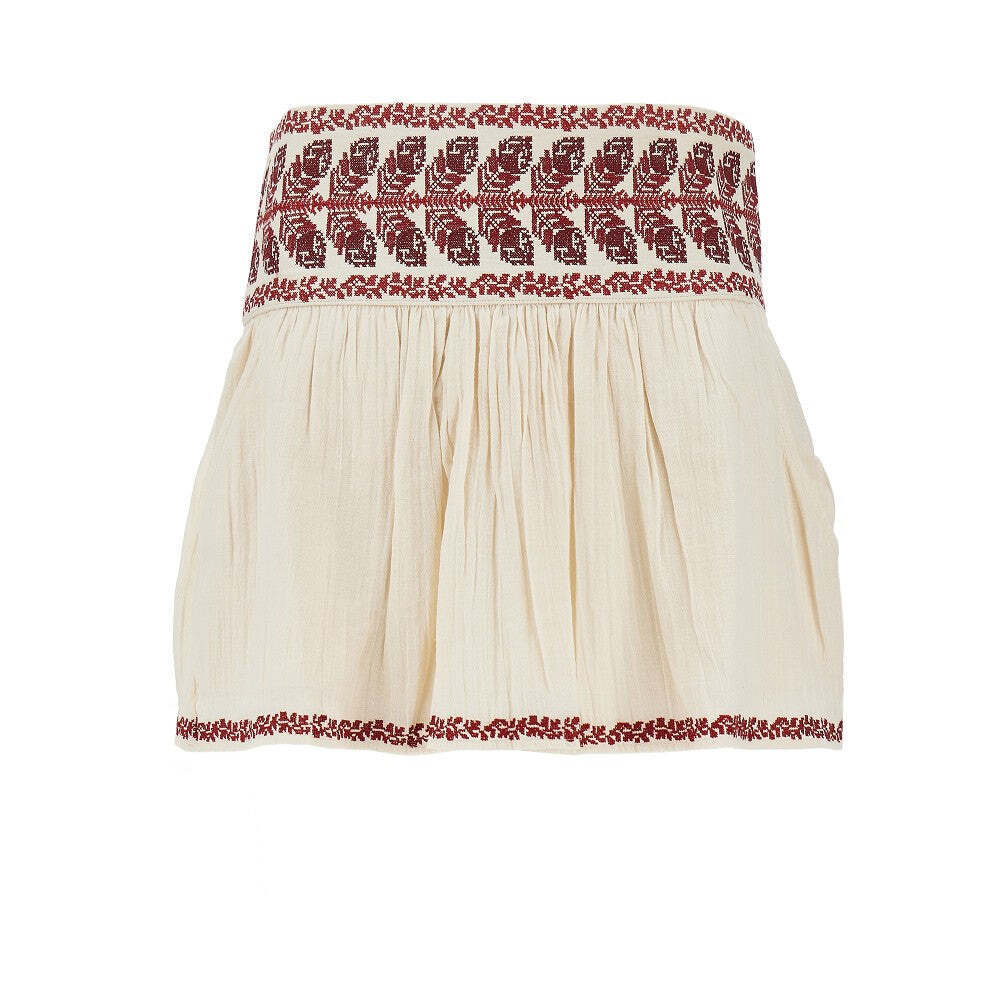 Isabel Marant Etoile Picadilia Embroidered Muslin Mini Skirt
